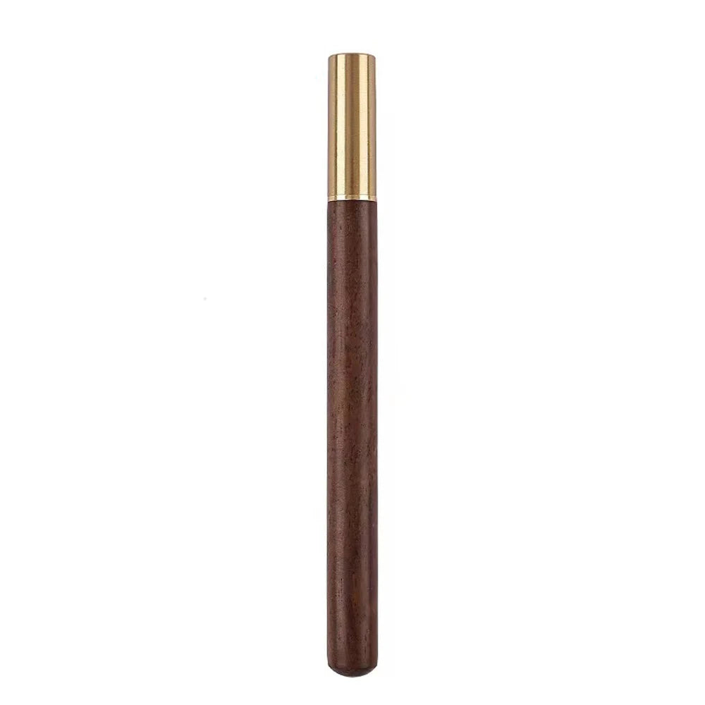 Vintage Wood and Brass Ballpoint Pen Stylish Metal Cap Roller Pen