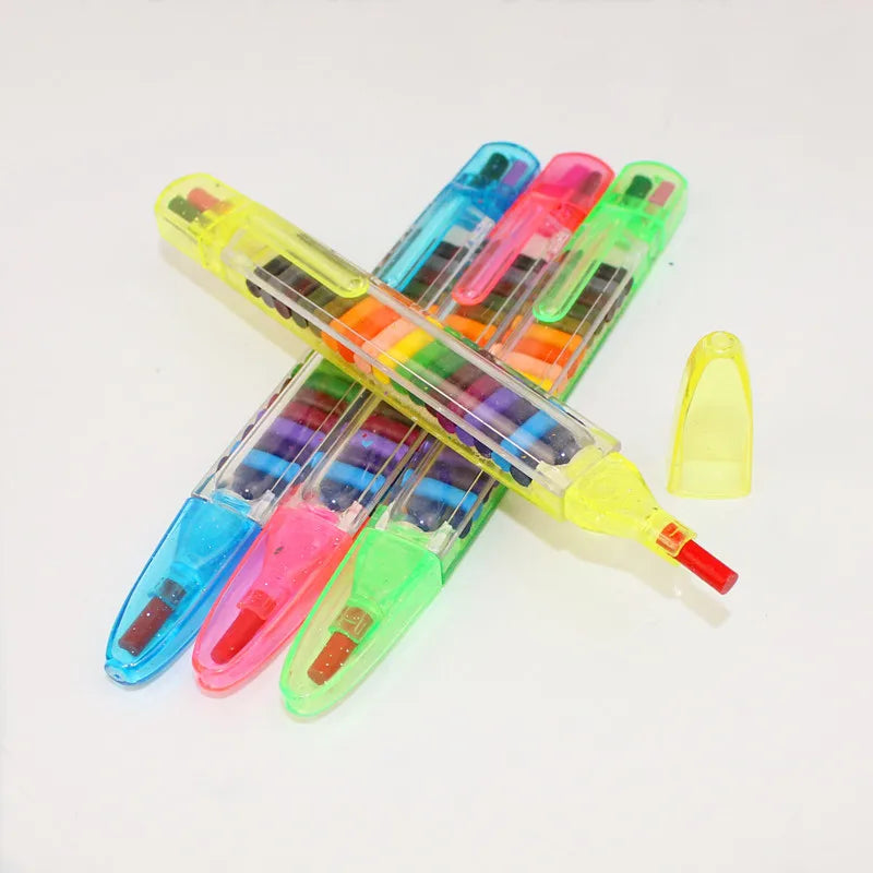 4-Piece Kawaii Multicolor Crayon Pen