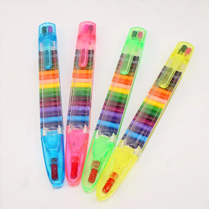 4-Piece Kawaii Multicolor Crayon Pen