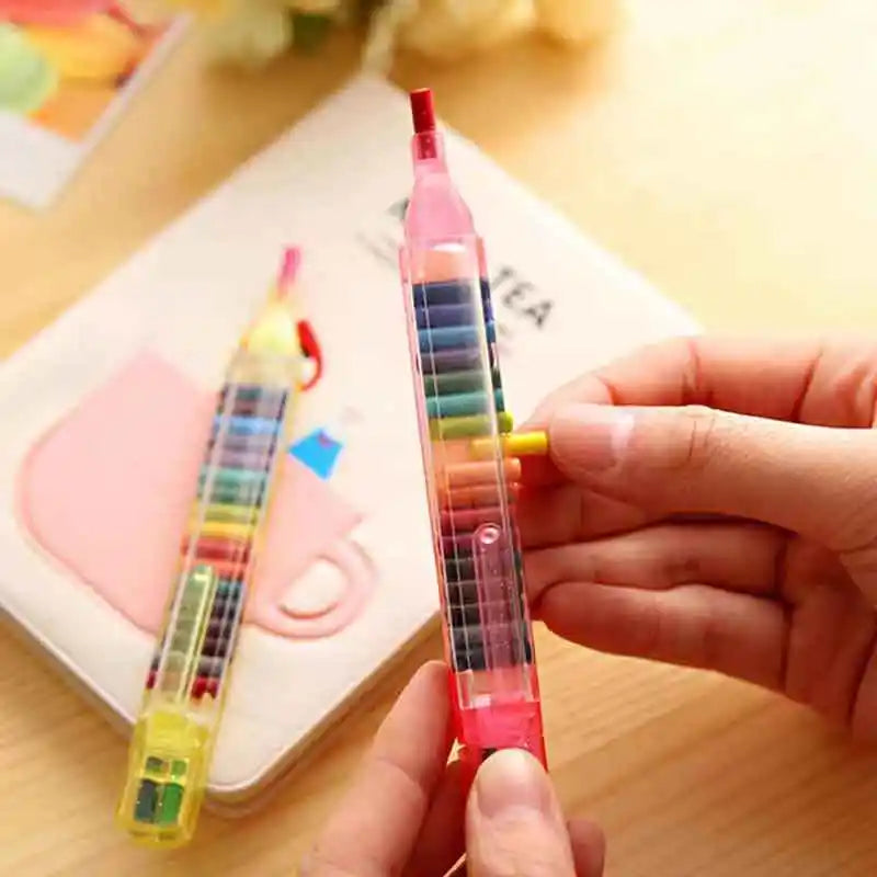 4-Piece Kawaii Multicolor Crayon Pen