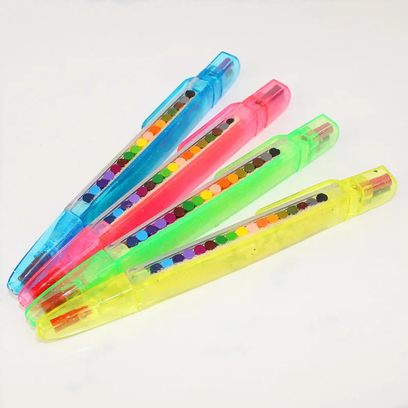 4-Piece Kawaii Multicolor Crayon Pen