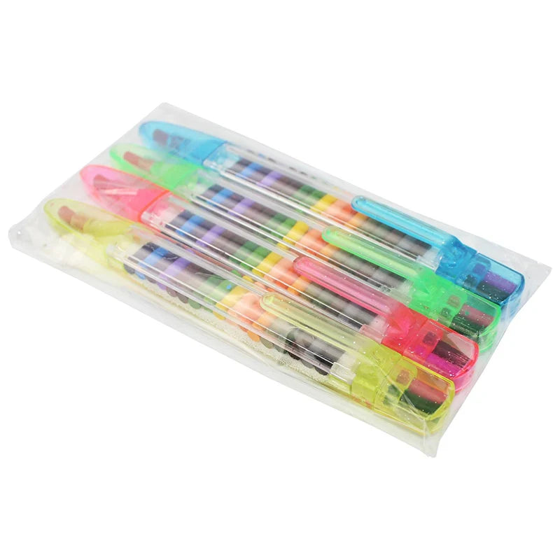 4-Piece Kawaii Multicolor Crayon Pen