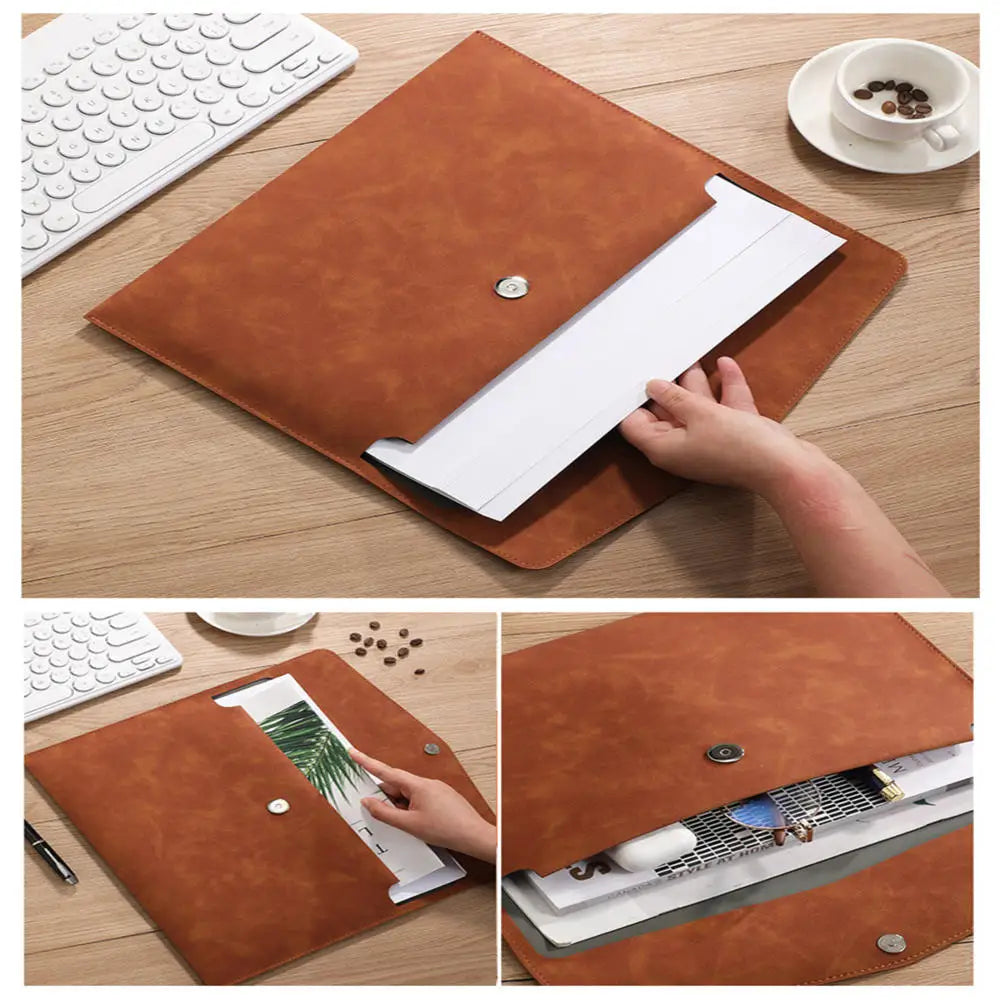 A4 Leather File Folder