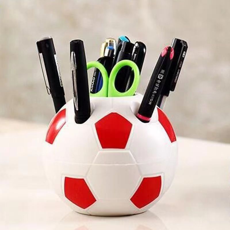 Soccer Ball Pen Holder Desk Organizer