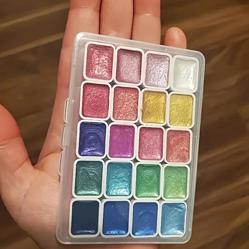 20-Color Metal Watercolor Set