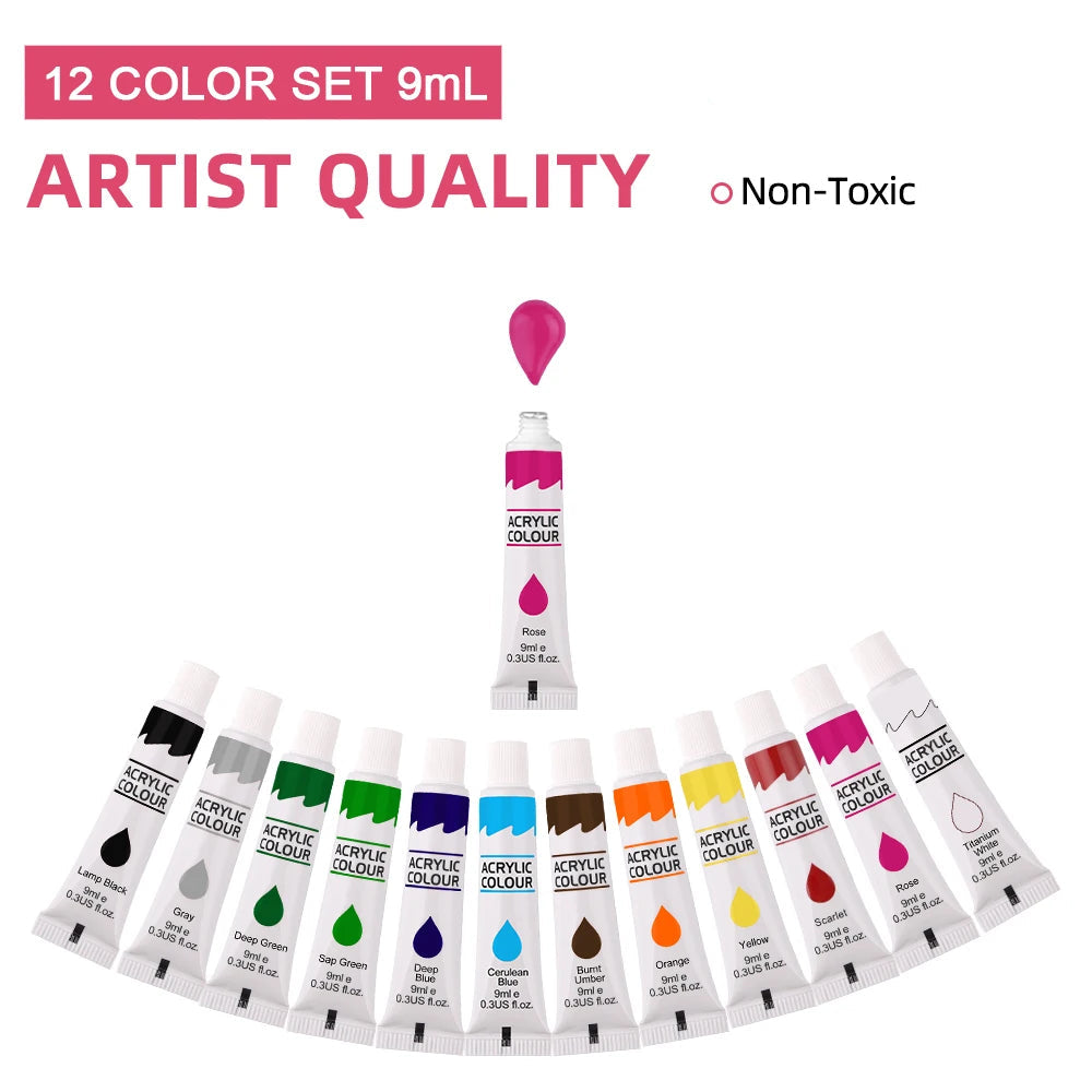 Acrylic Paint Set – 12 colors