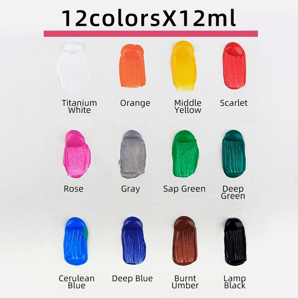 Acrylic Paint Set – 12 colors
