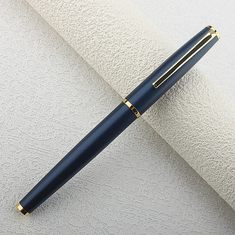 Navy Blue and Gold Executive Ballpoint Pen with 0.5 Nib