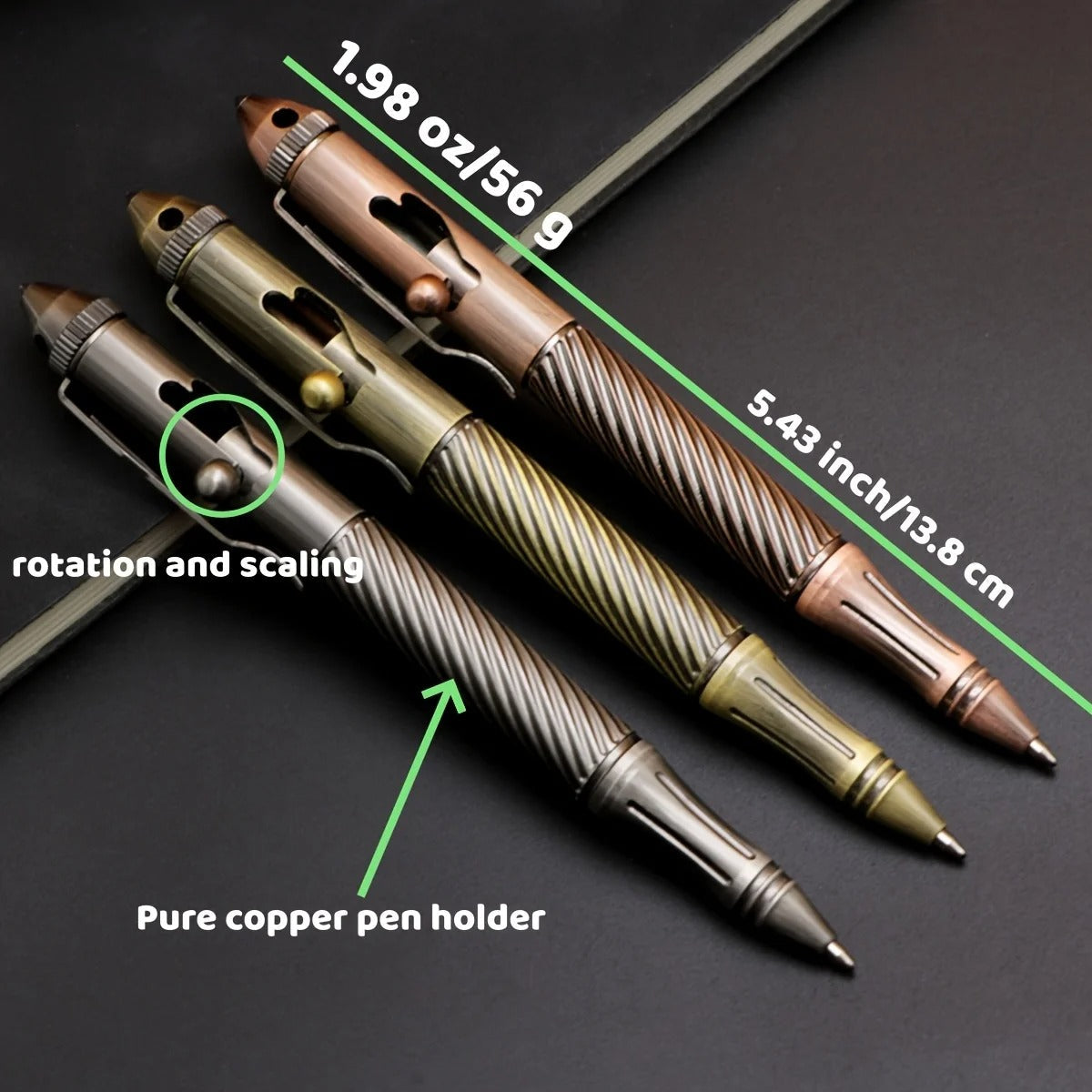 Heavy Metal Brass Pen Stylish Metal Writing Instrument