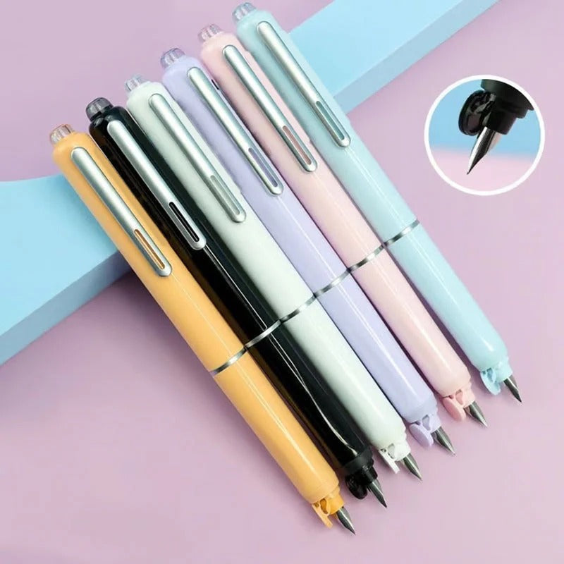 Retractable Fountain Pen with Refillable Ink