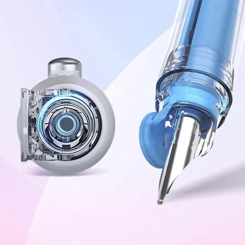 Retractable Fountain Pen with Refillable Ink