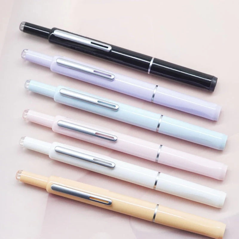 Retractable Fountain Pen with Refillable Ink