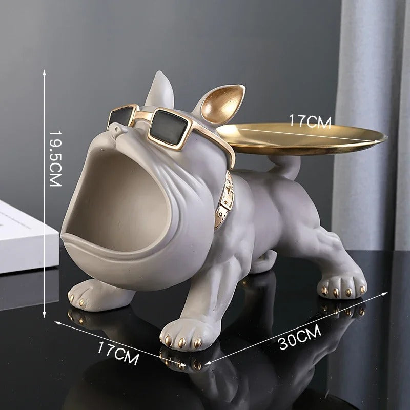 Bulldog Resin Storage Sculpture