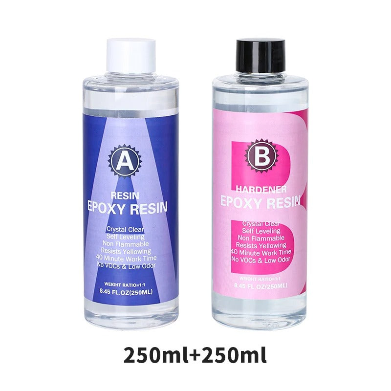 1:1 Crystal Clear Epoxy Resin Kit – High Gloss, Bubble-Free Finish for DIY Crafts & Jewelry