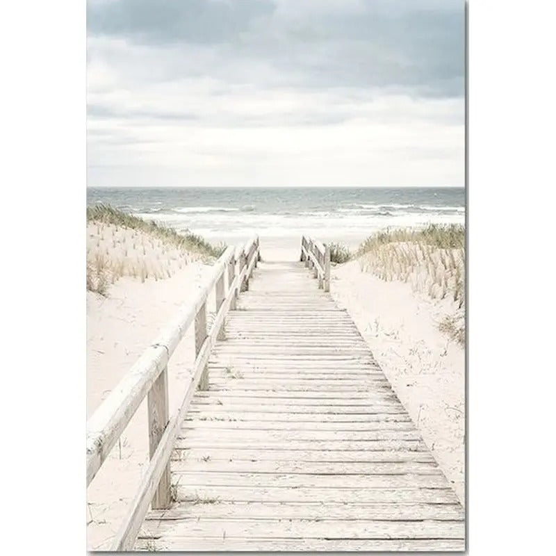 Beach Landscape Paint by Numbers Kit – Relaxing DIY Oil Painting for Adults