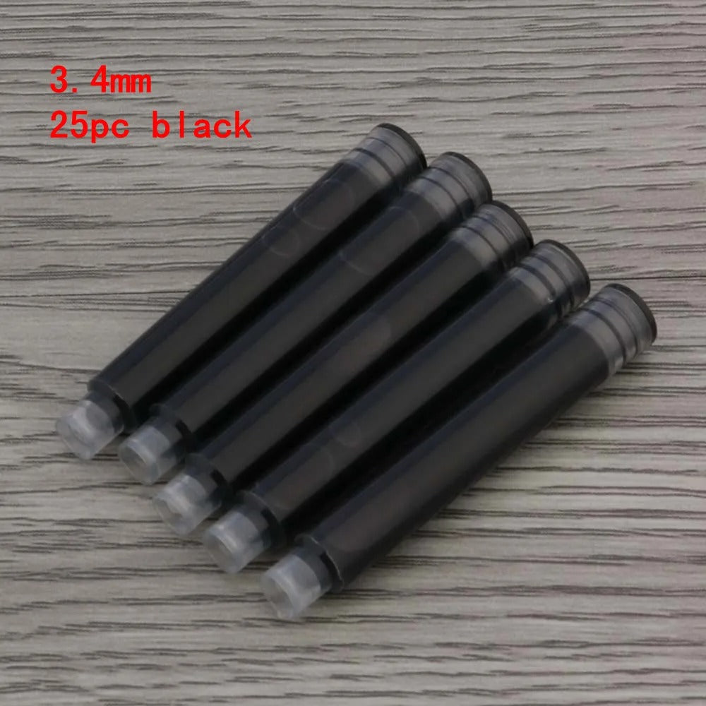 3.4 mm Fountain Pen Ink Cartridges 25pcs