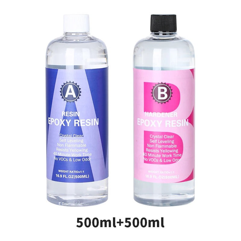 1:1 Crystal Clear Epoxy Resin Kit – High Gloss, Bubble-Free Finish for DIY Crafts & Jewelry