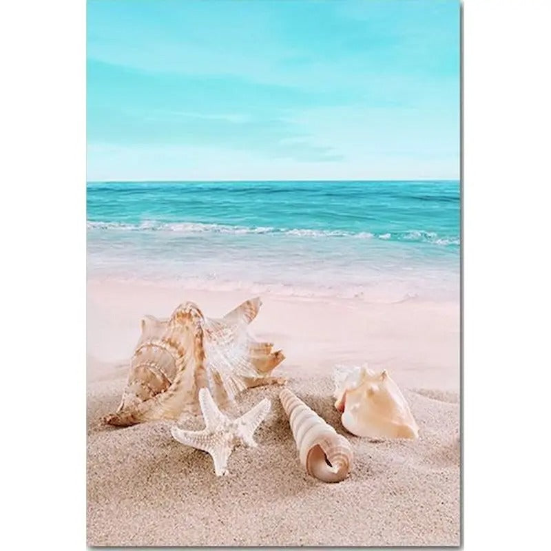 Beach Landscape Paint by Numbers Kit – Relaxing DIY Oil Painting for Adults