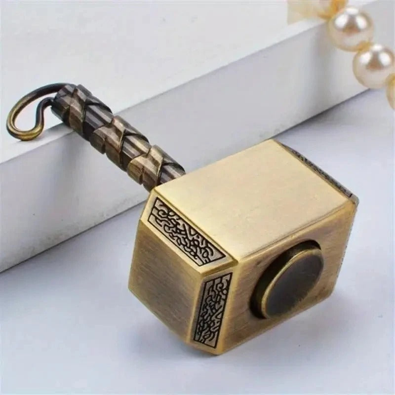 MjolnirSpin™ – Thor’s Hammer Metal Fidget Spinner & Keychain Toy
