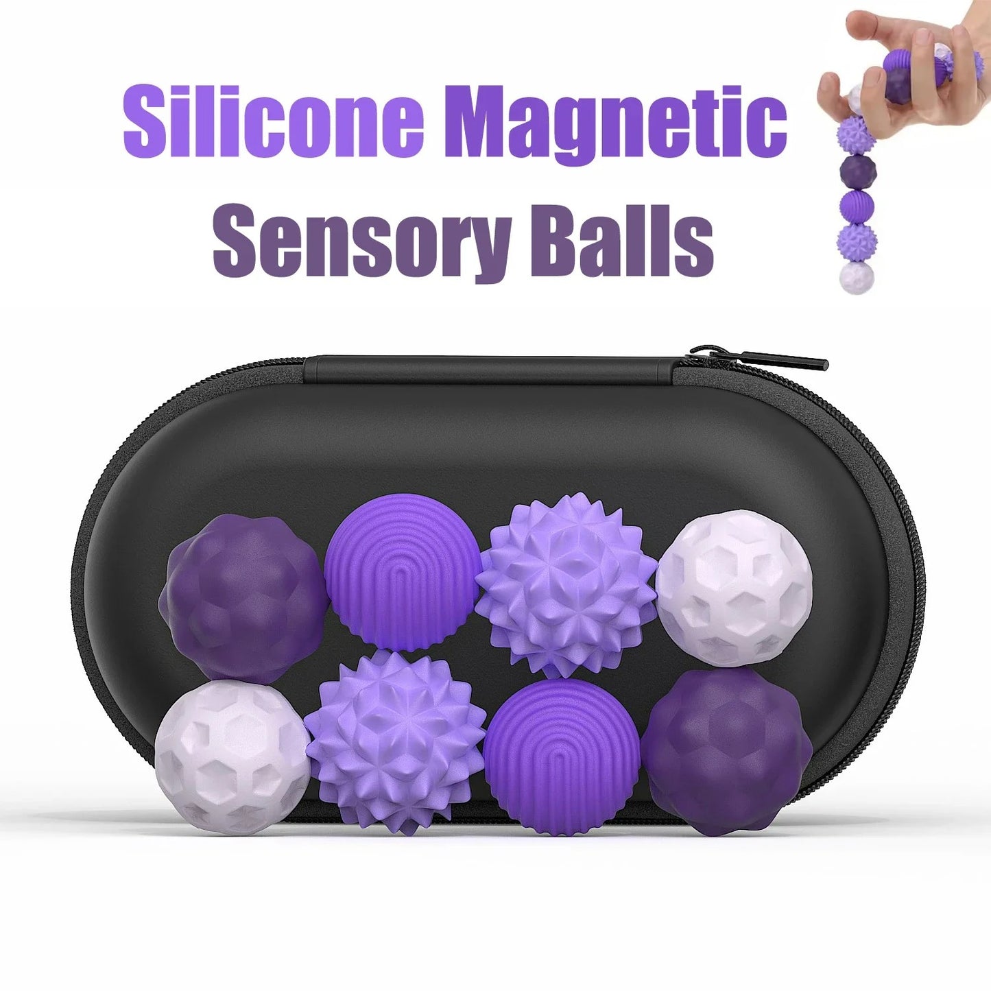 MagniCalm™ – Silicone Magnetic Sensory Balls | Calming Fidget Toy for Kids & Adults