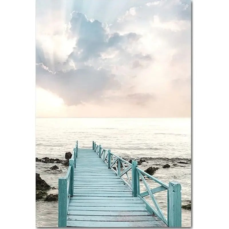 Beach Landscape Paint by Numbers Kit – Relaxing DIY Oil Painting for Adults
