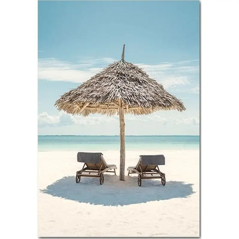 Beach Landscape Paint by Numbers Kit – Relaxing DIY Oil Painting for Adults