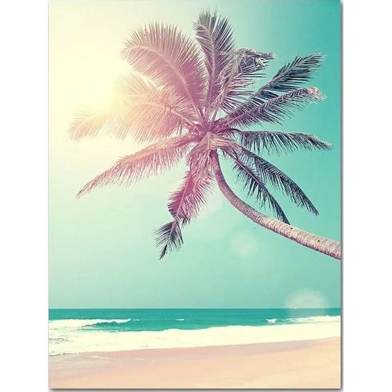 Beach Landscape Paint by Numbers Kit – Relaxing DIY Oil Painting for Adults