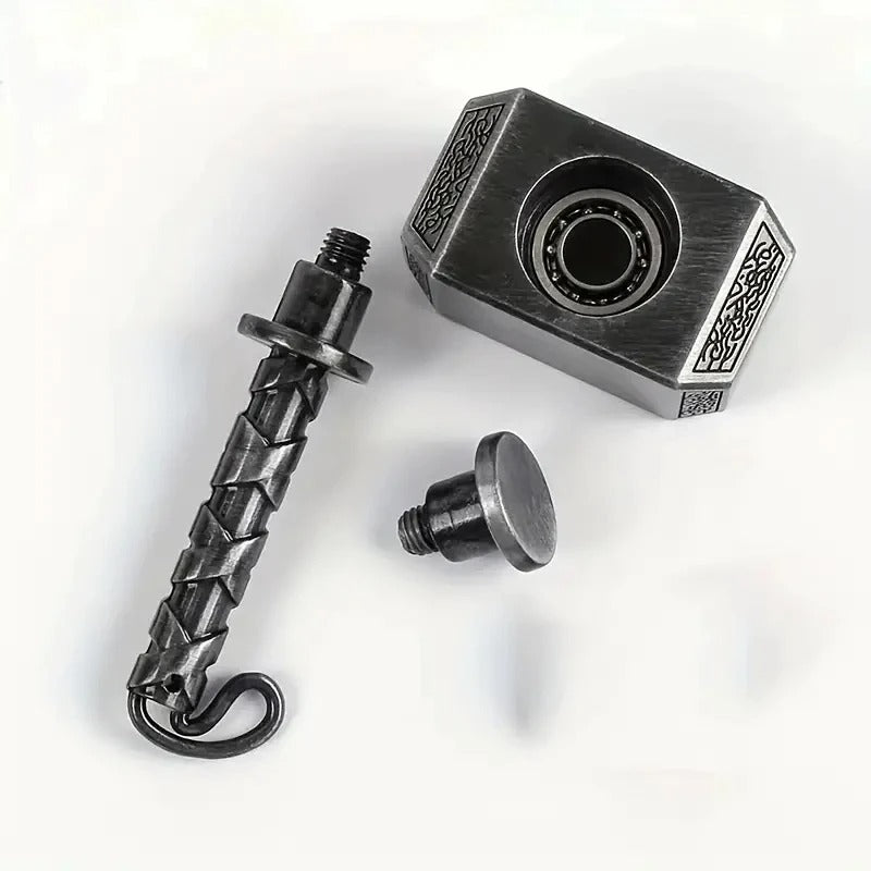 MjolnirSpin™ – Thor’s Hammer Metal Fidget Spinner & Keychain Toy