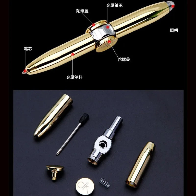 LED Spinner Metal Ballpoint Pen
