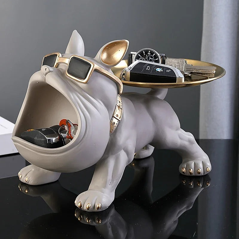 Bulldog Resin Storage Sculpture