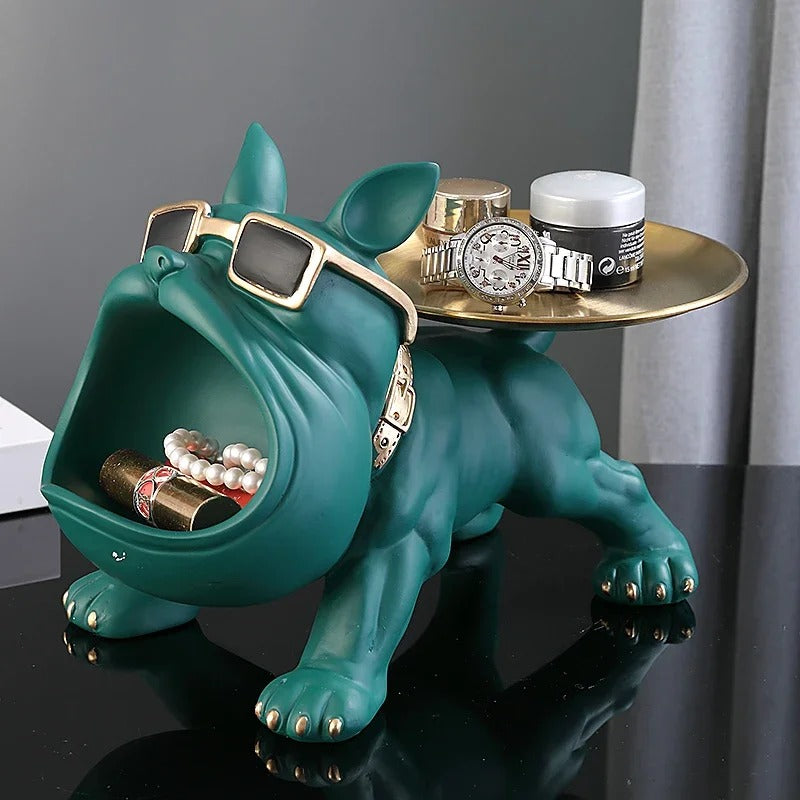 Bulldog Resin Storage Sculpture