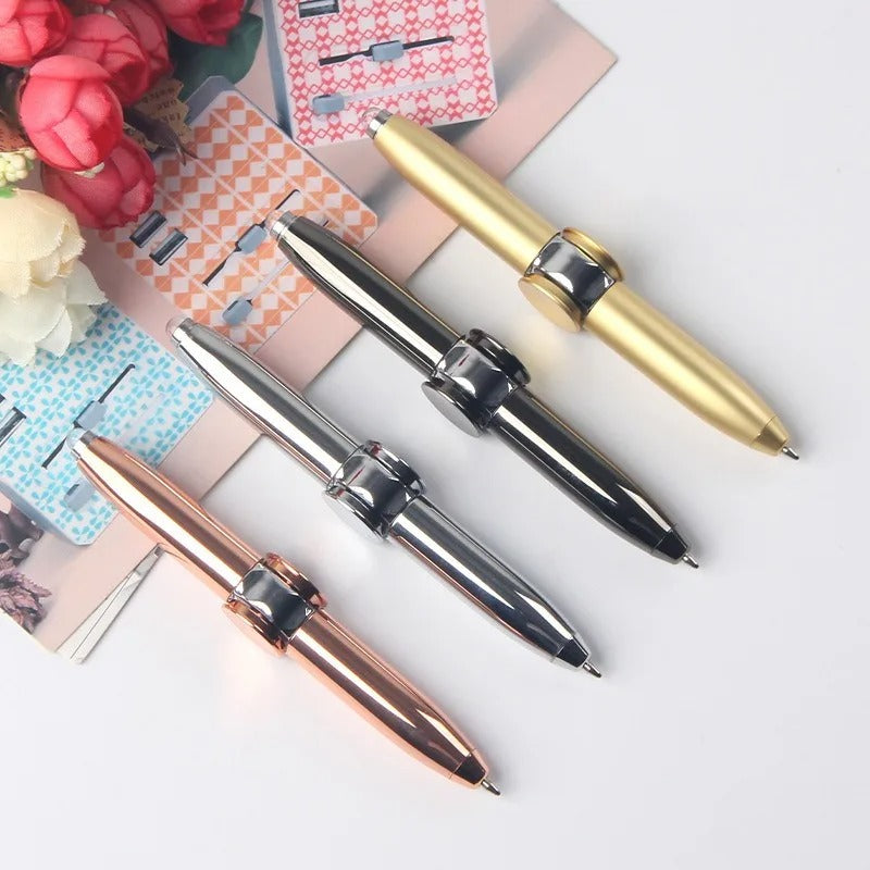 LED Spinner Metal Ballpoint Pen