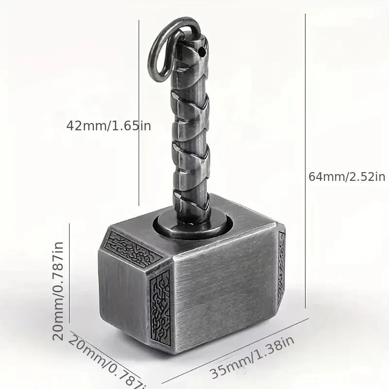 MjolnirSpin™ – Thor’s Hammer Metal Fidget Spinner & Keychain Toy
