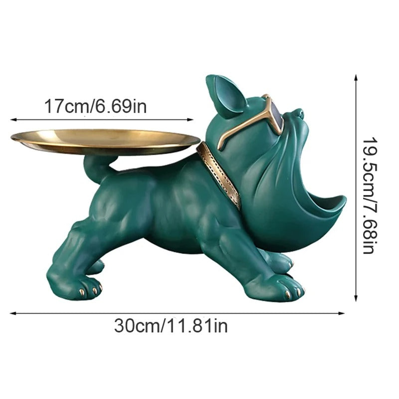 Bulldog Resin Storage Sculpture