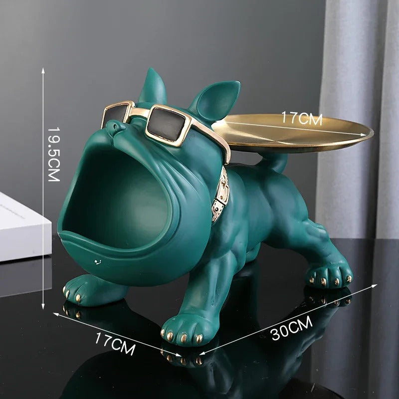 Bulldog Resin Storage Sculpture