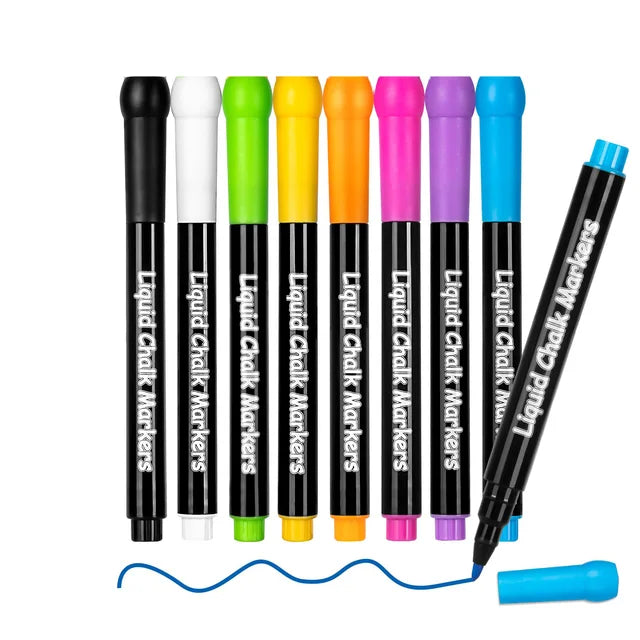 Vibrant Magnetic Dry Erase Marker Set - 8 Erasable Colors