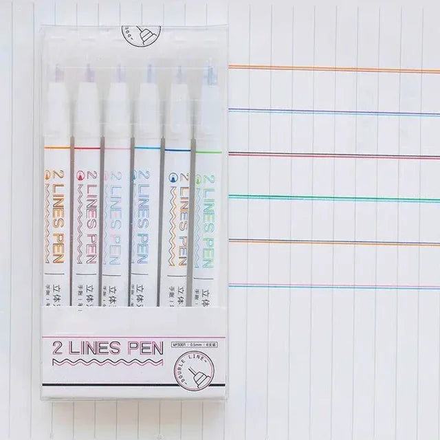 Kawaii Dual-Line Color Marker Set