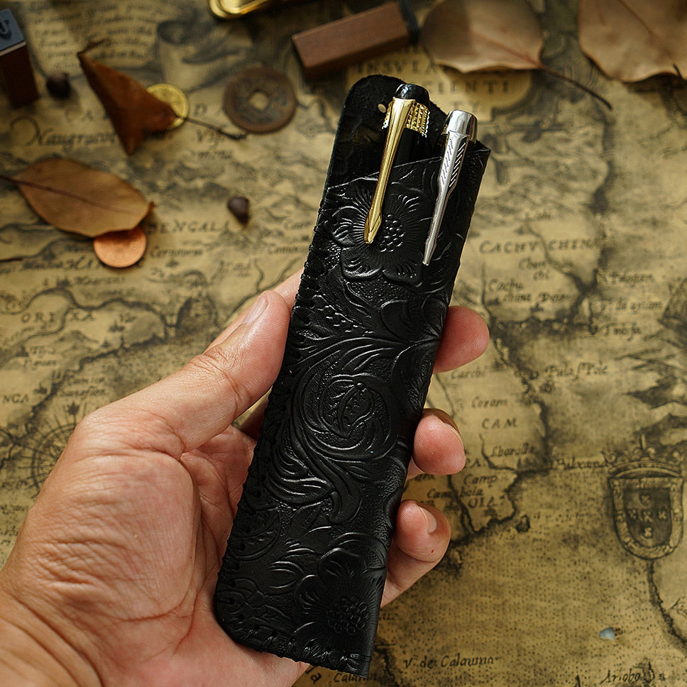 Cowboy Engraved Fountain Pen Satchel