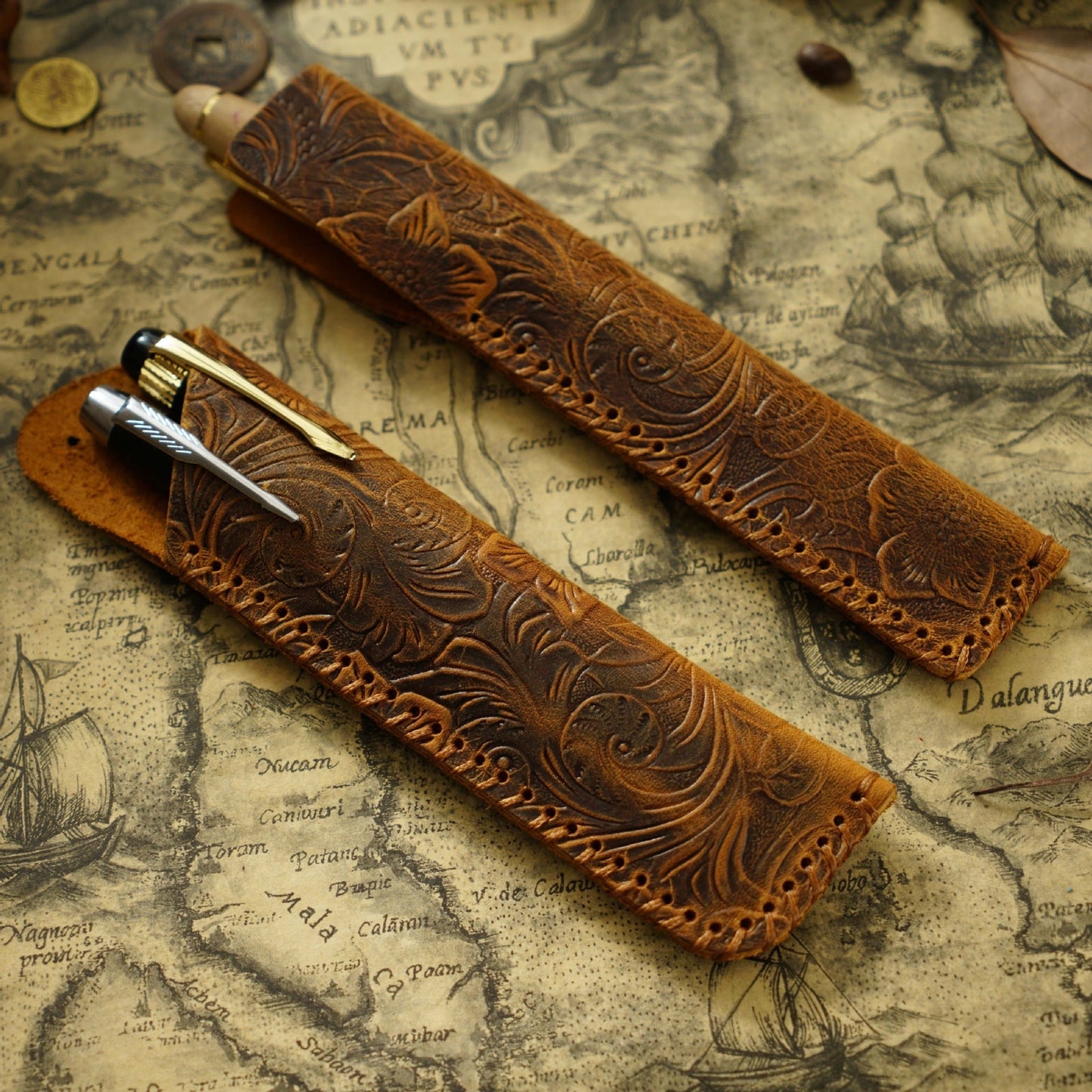 Cowboy Engraved Fountain Pen Satchel