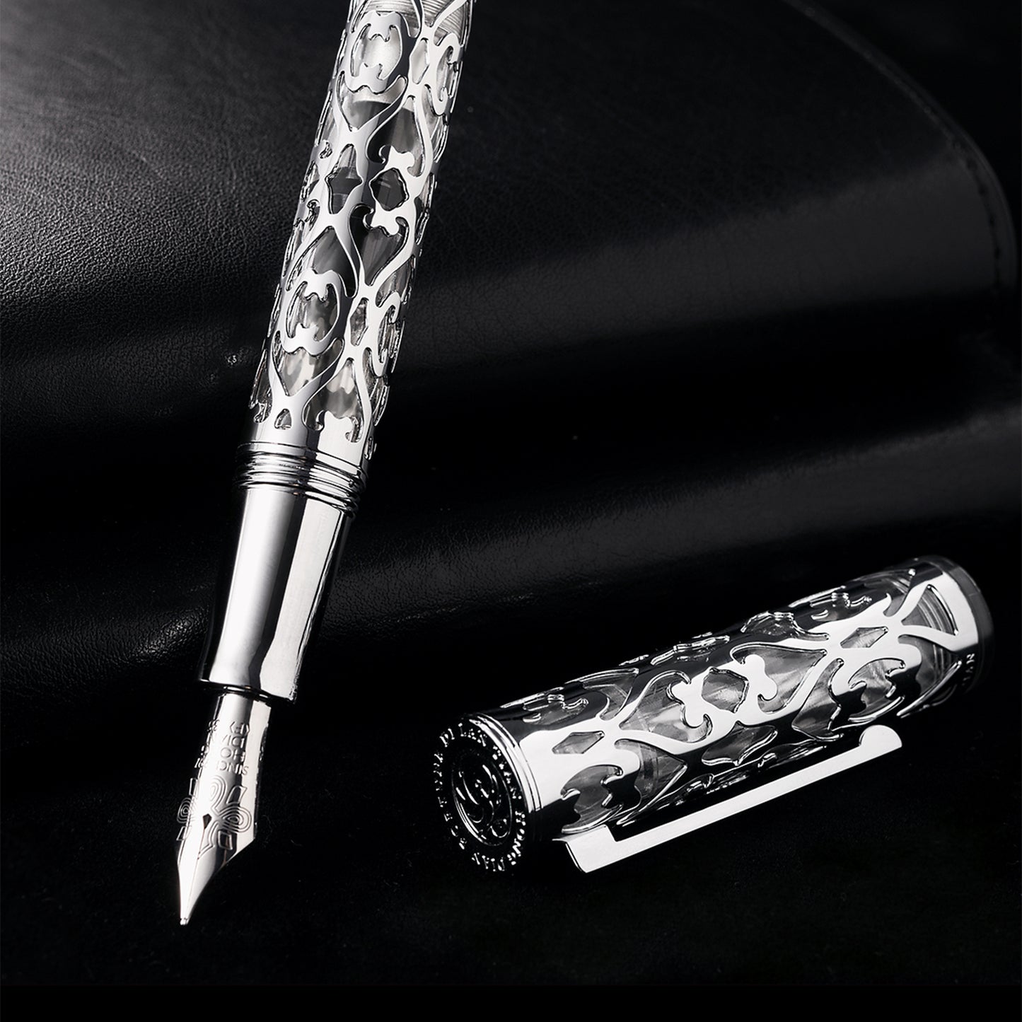 Nebula Chrome Skeleton Fountain Pen