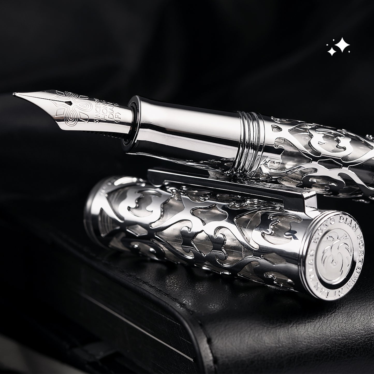 Nebula Chrome Skeleton Fountain Pen