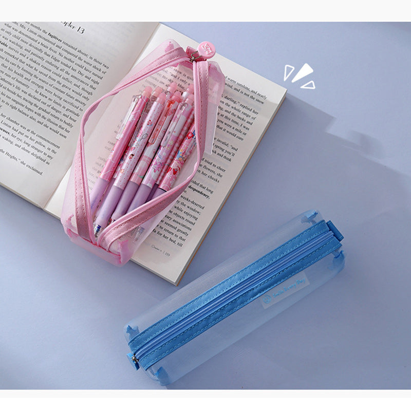 Mesh Transparent Fountain Pen Bag