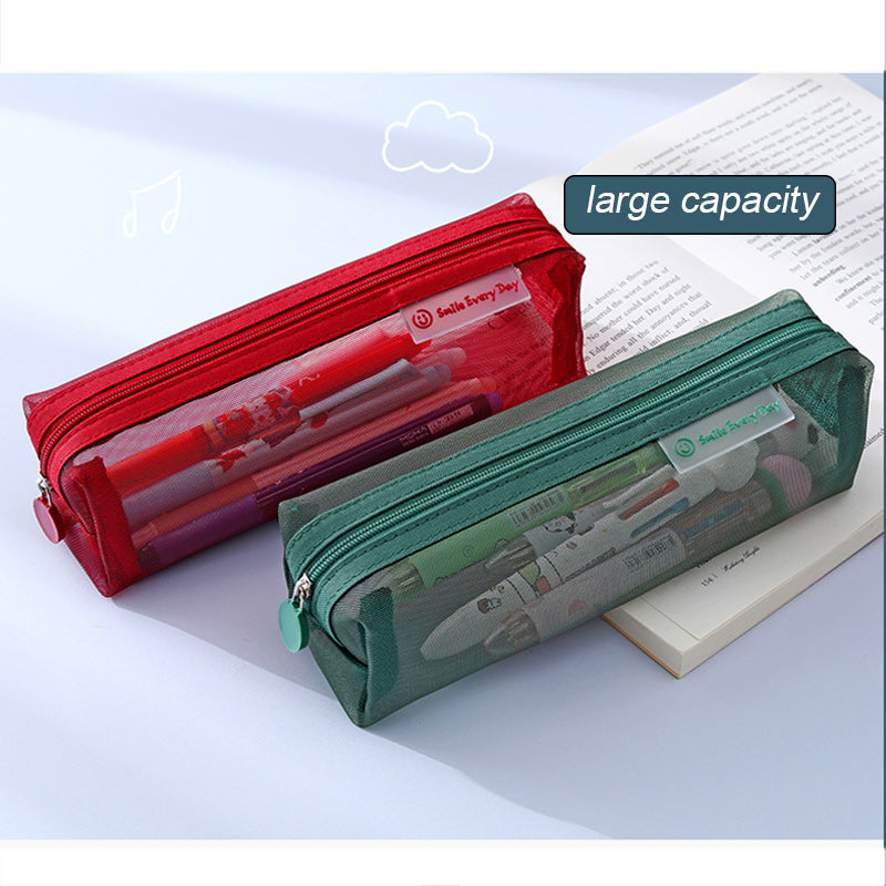 Mesh Transparent Fountain Pen Bag