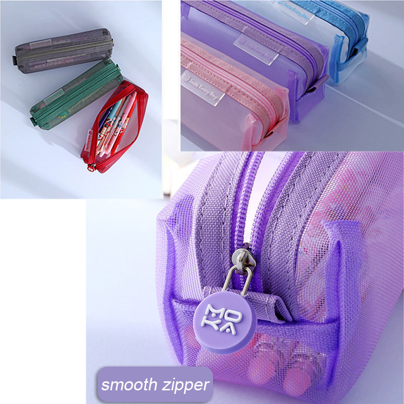 Mesh Transparent Fountain Pen Bag