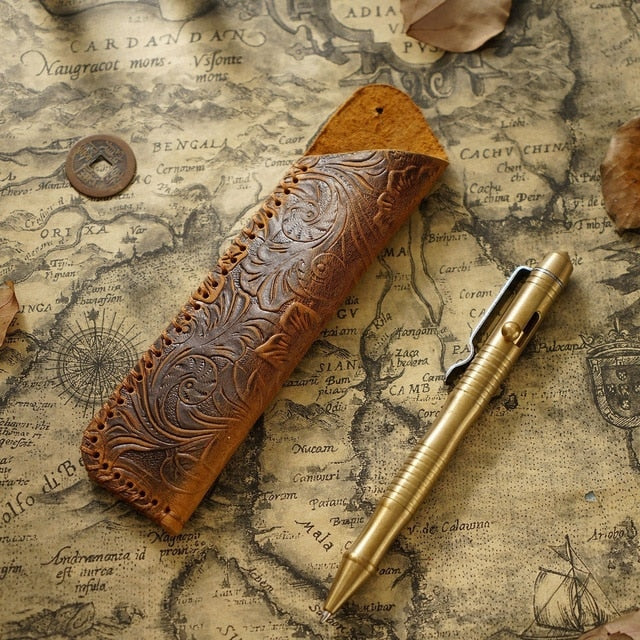 Cowboy Engraved Fountain Pen Satchel
