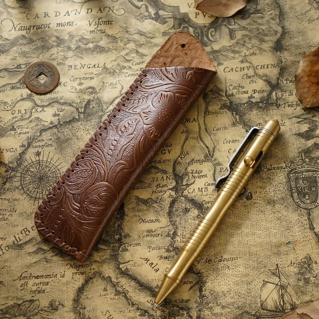 Cowboy Engraved Fountain Pen Satchel