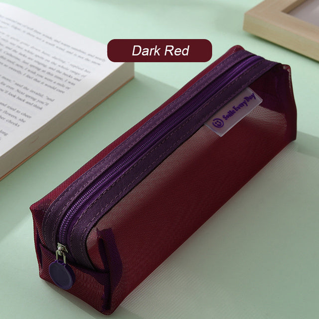 Mesh Transparent Fountain Pen Bag