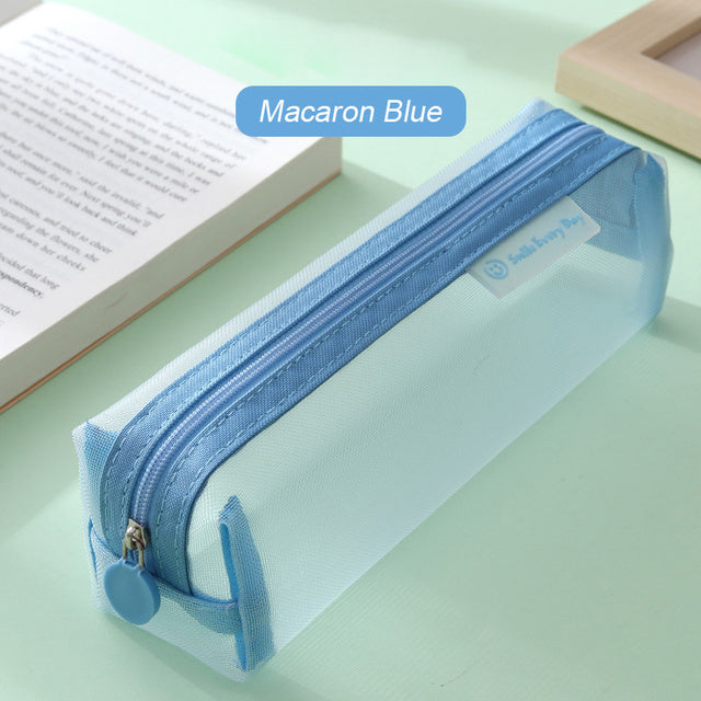 Mesh Transparent Fountain Pen Bag