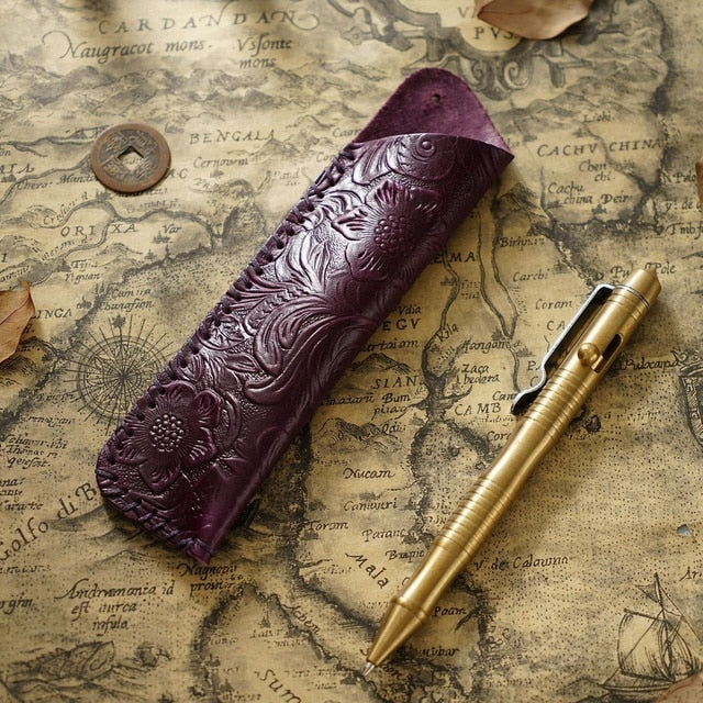 Cowboy Engraved Fountain Pen Satchel