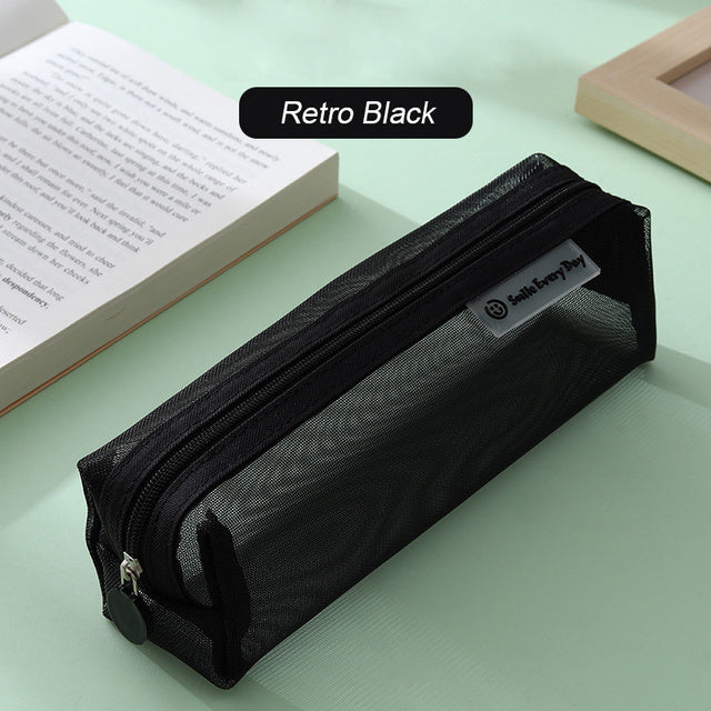 Mesh Transparent Fountain Pen Bag